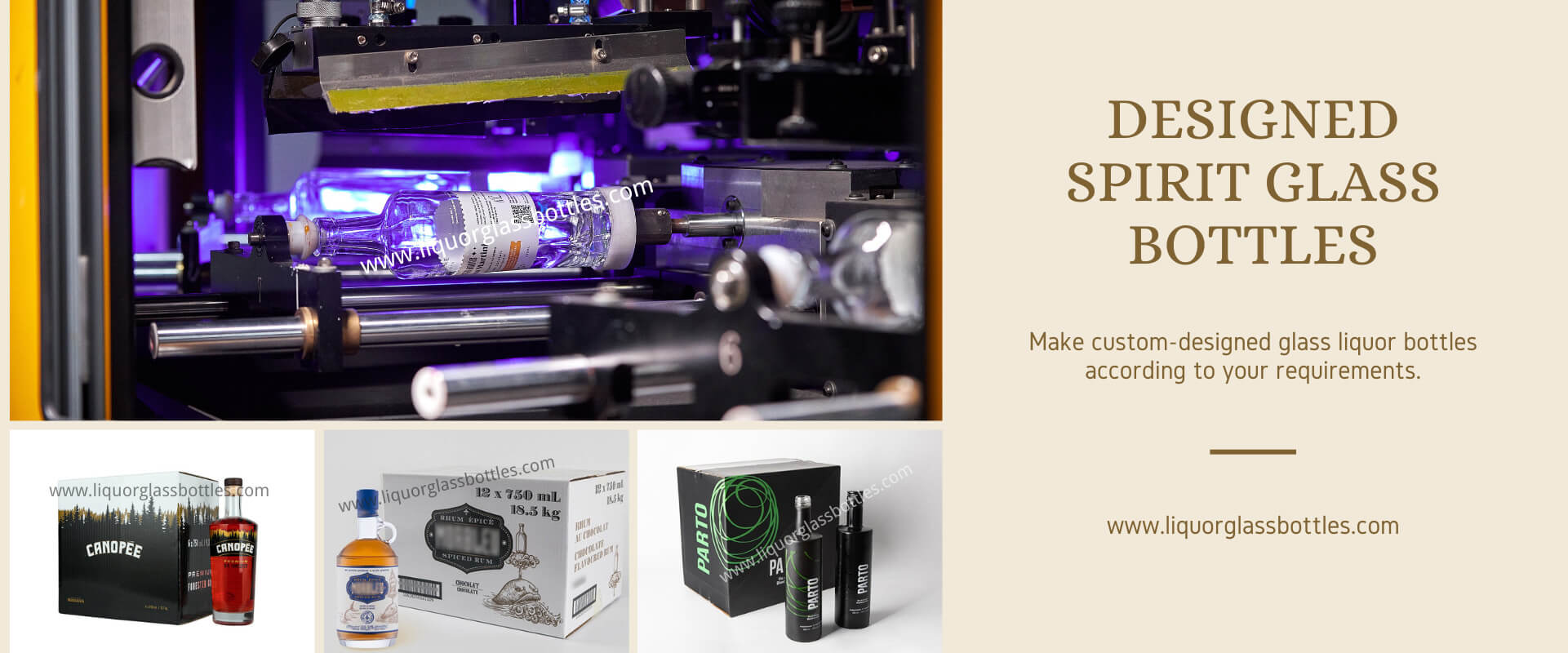 conception de bouteilles de spiritueux en verre