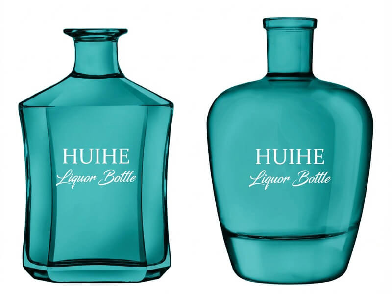 bouteille en verre bleu sarcelle 02