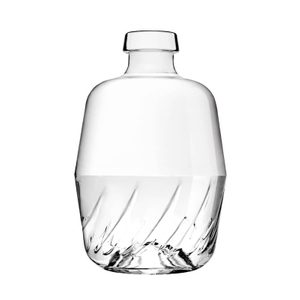 Bouteille d'orge en verre 70cl pour Vodka Rhum Gin Tequila Whisky avec finition Carnette