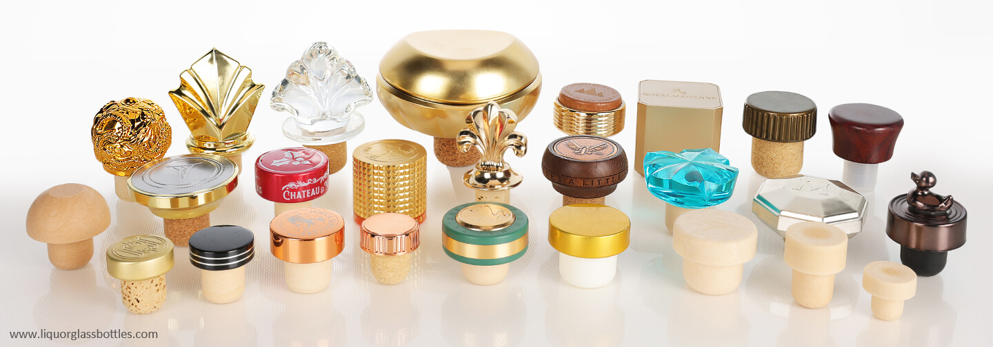 bouchons de bouteille d'alcool