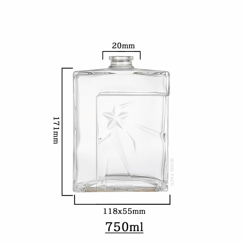 Star-Embossed Liquor Bottle-capacity Capacité de bouteille d'alcool en vertu d'étoile