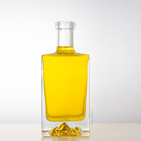 Snow Mountain Base de 500 ml Bouteille d'alcool en verre carr&eacute;