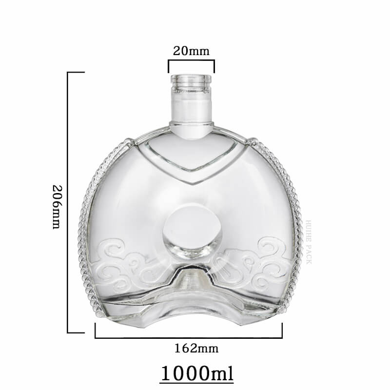 oval arch bottom Liquor Bottle-capacity arc ovale inférieur de l'alcool à la bouteille