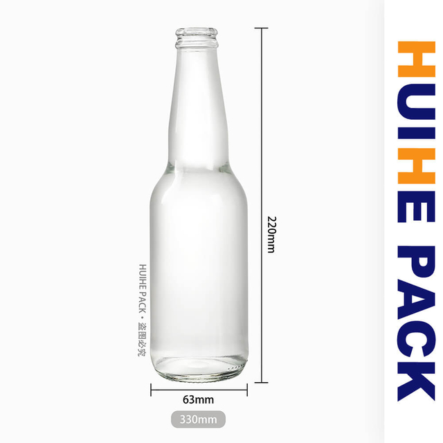 Bouteilles de cidre dur de pomme de bière de fruit clair de silex de long cou de 330 ml