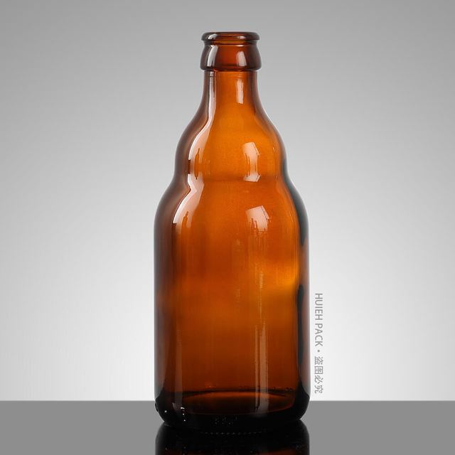 Bouteille de cidre de bière belge ambrée vide de 330 ml avec bouchon couronne