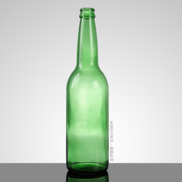 Bouteille de cidre de pomme en verre de silex vert à long cou de 600 ml 20 oz