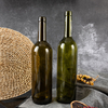 Bouteille de vin de Bordeaux en verre vert de 750 ml avec bouchon en T