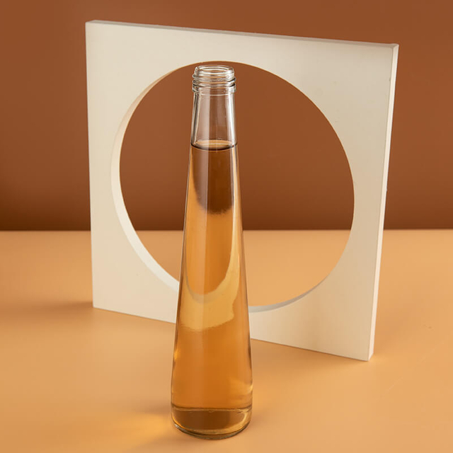 Bouteille en verre à cocktail en forme de cône de 250 ml et 330 ml