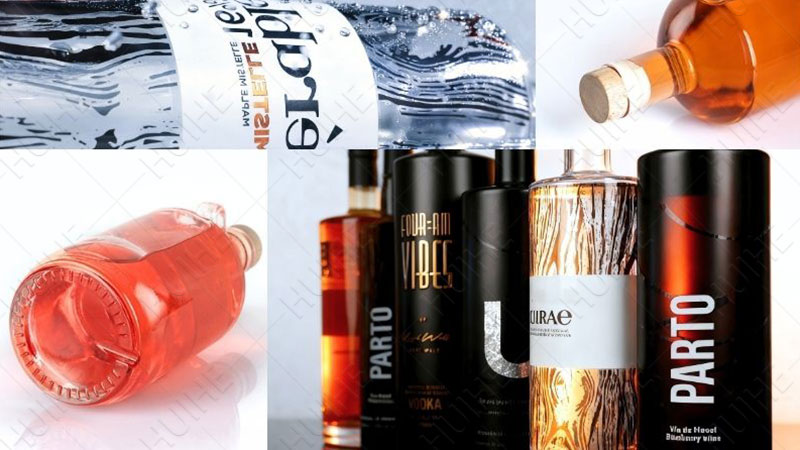 Bouteille d'alcool ronde classique - bouteilles d'alcool rondes