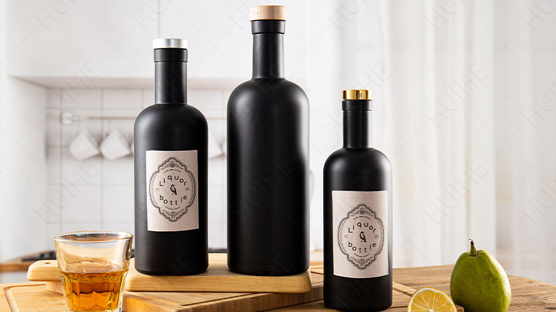 Bouteille d'alcool ronde classique - aspect bouteille d'alcool