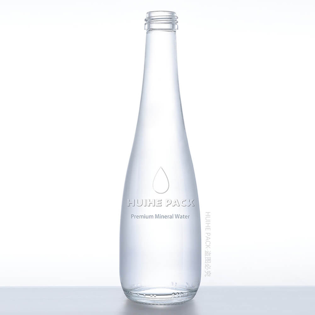 Bouteille d'eau potable en verre de 330 ml de qualité supérieure avec logos de marque