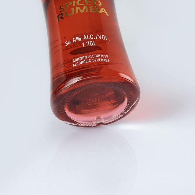 Bouteille de vodka en verre supplémentaire de 1,75 L avec couvercle à vis