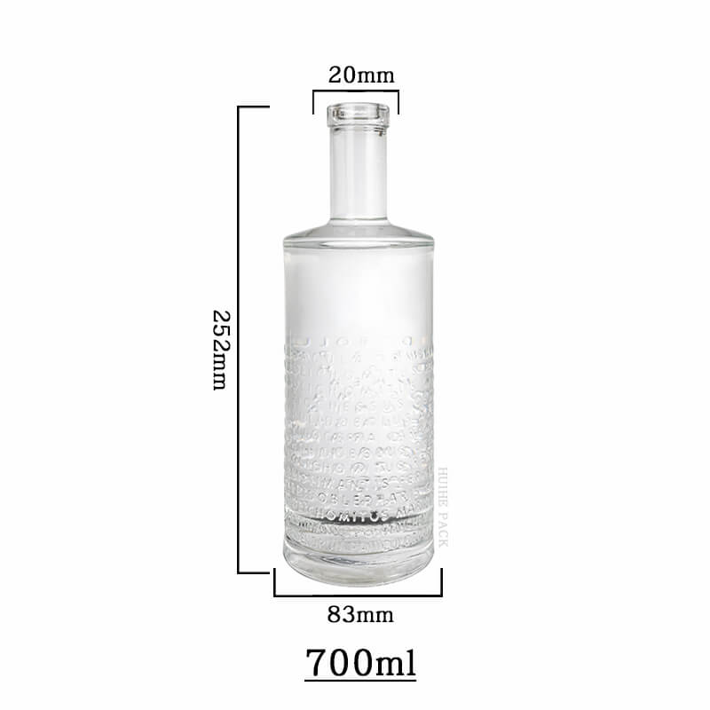 Raised Letters Liquor Bottle-capacity Lettres surélevées de la bouteille d'alcool