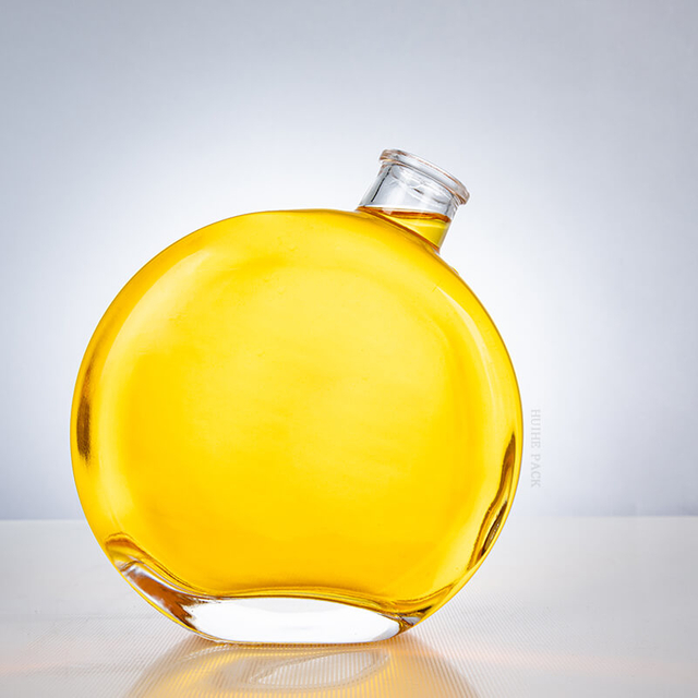 Conception unique Bouteille d'alcool à l'hydrome en verre transparent sphérique