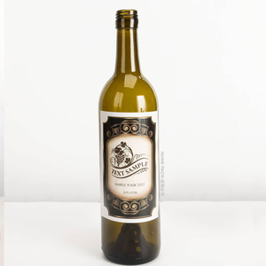 Bouteille en verre de vin &agrave; bouchon &agrave; vis avec &eacute;tiquette personnalis&eacute;e avec retrait