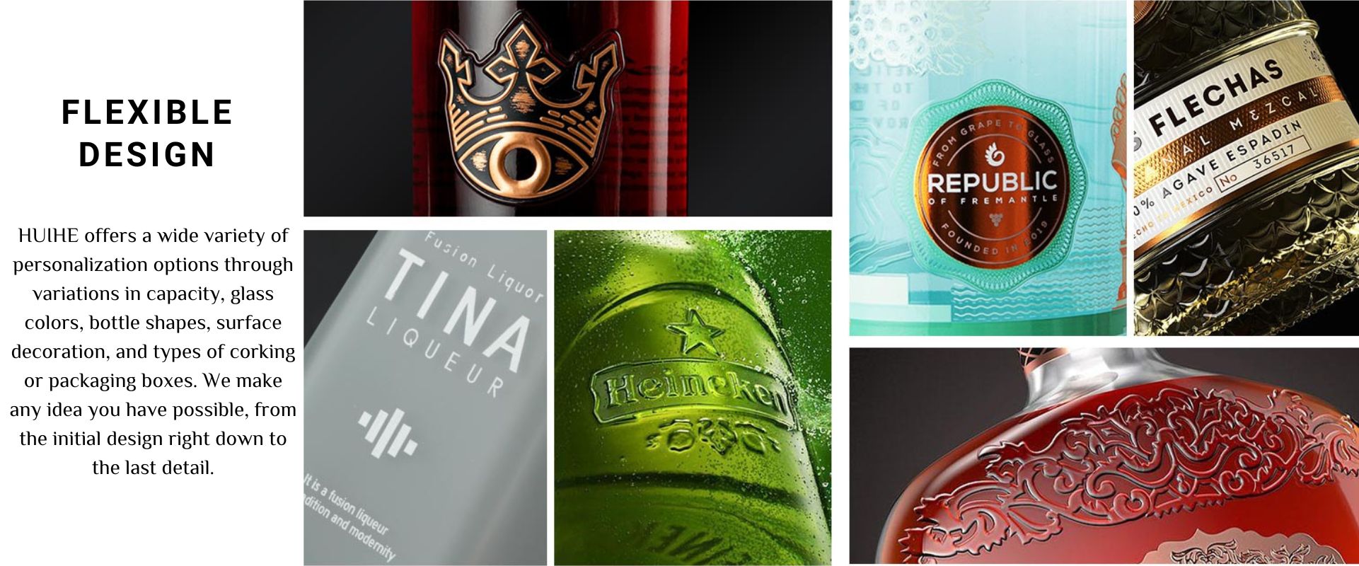 custom liquor glass bottle bouteille en verre d'alcool personnalisé