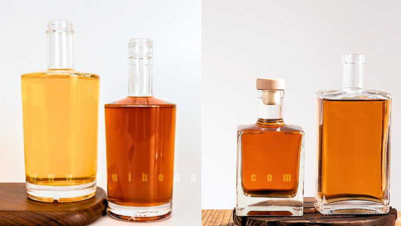 Bouteilles de whisky rondes ou carr&eacute;es - bouteille de whisky en verre