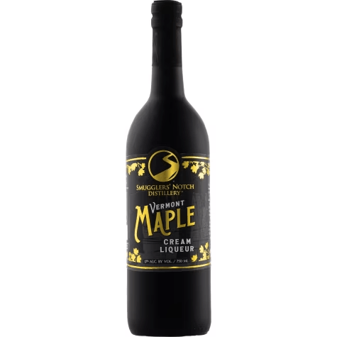 Bouteille de cr&egrave;me d"&eacute;rable de la distillerie Smugglers Notch de 750 ml
