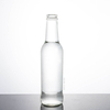 Bouteille de boisson en verre de 300 ml de cylindre de cylindre avec capuchon de couronne