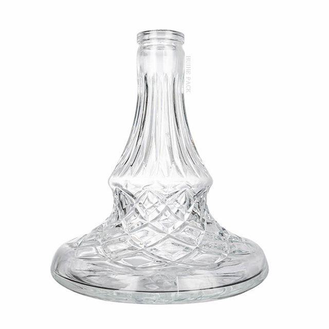 Bouteille d'alcool large large avec un diamant à motifs de bosses