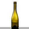 Bouteille de cidre de pomme mousseux en verre vert à long col de 375 ml, finition couronne, en vrac