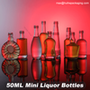 Mini bouteilles miniatures en vrac de 50 ml, vente en gros de bouteilles de liqueur d'alcool