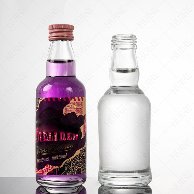 Bouteilles d’alcool miniatures claires du Tennessee pour le whisky, le rhum, la tequila