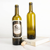 Bouteille en verre de vin Claret traditionnelle de 750 ml avec &eacute;tiquette en papier
