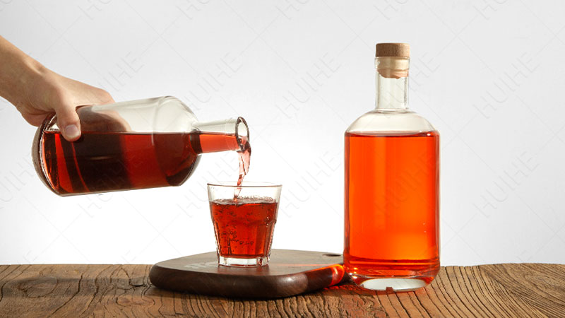 Bouteille d'alcool ronde classique - bouteille d'alcool moonea