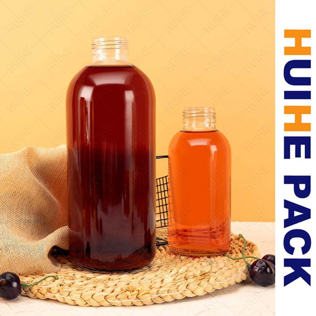 Bouteille de boisson en verre Kombucha &agrave; col large de 350 ml 1000 ml avec couvercle personnalis&eacute;