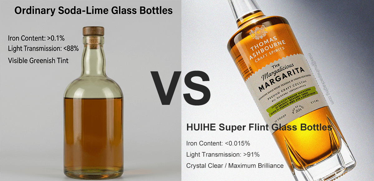 verre &agrave; silex super sodalime VS huihe