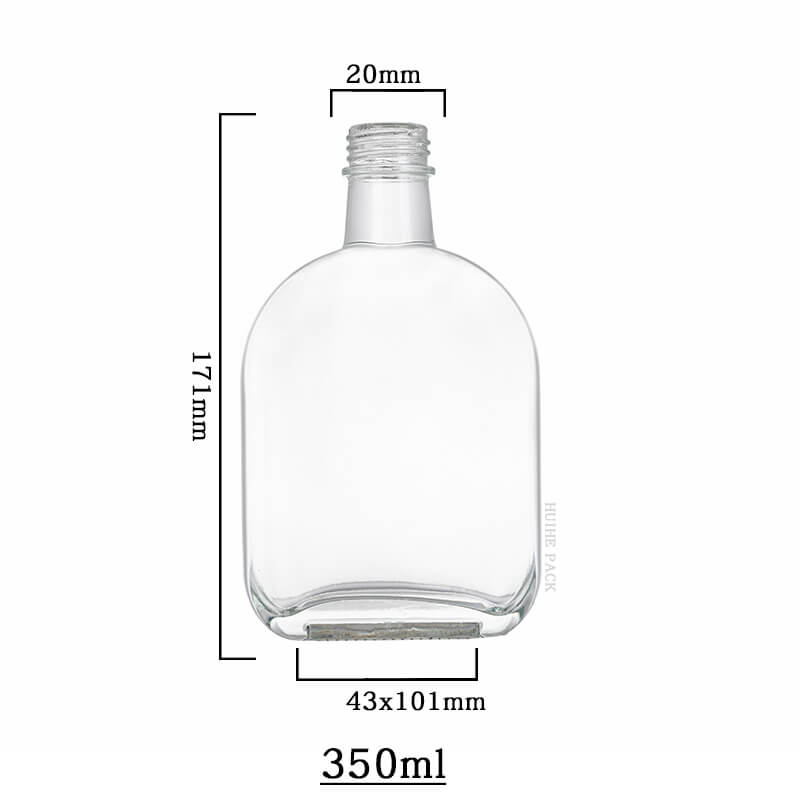 oval flat liquor bottle-capacity Capacité de bouteille d'alcool plat ovale