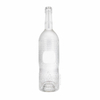 Bouteille de vodka en verre transparent de texture en forme de galets