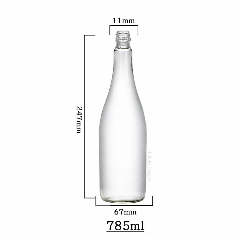 785ml glass juice bottle (12) Bouteille de jus en verre de 785 ml (12)