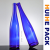 Fournisseur unique de bouteilles d'alcool de vin de vodka en verre bleu cobalt de 750 ml