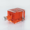 Bouchon supérieur de barre de bouteille d\'alcool en verre de silex superbe de forme carrée