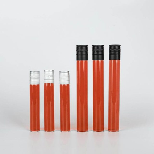 Flacons en verre de tube d'échantillon de vin de 50 ml 100 ml avec couvercle en vrac