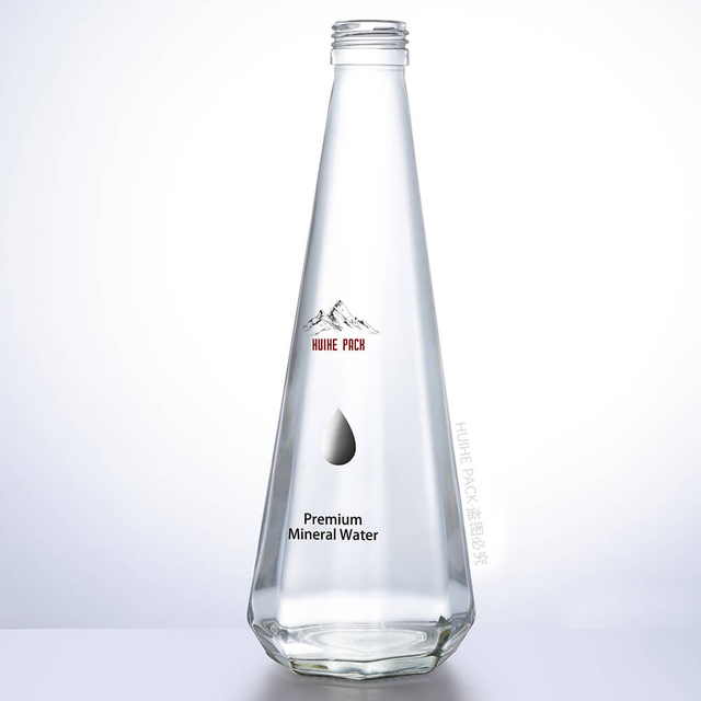 Bouteille d'eau en verre de conception unique de 330 ml, vente en gros 