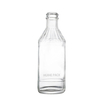 Bouteille d'eau en verre transparent &agrave; col filet&eacute; de 258 ml avec bouchon &agrave; vis