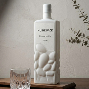 Bouteille d'esprit en verre carr&eacute; de 750 ml personnalis&eacute;e