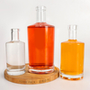 Bouteilles d'alcool en verre rondes droites du Jersey 250ml 375ml 700ml 750ml