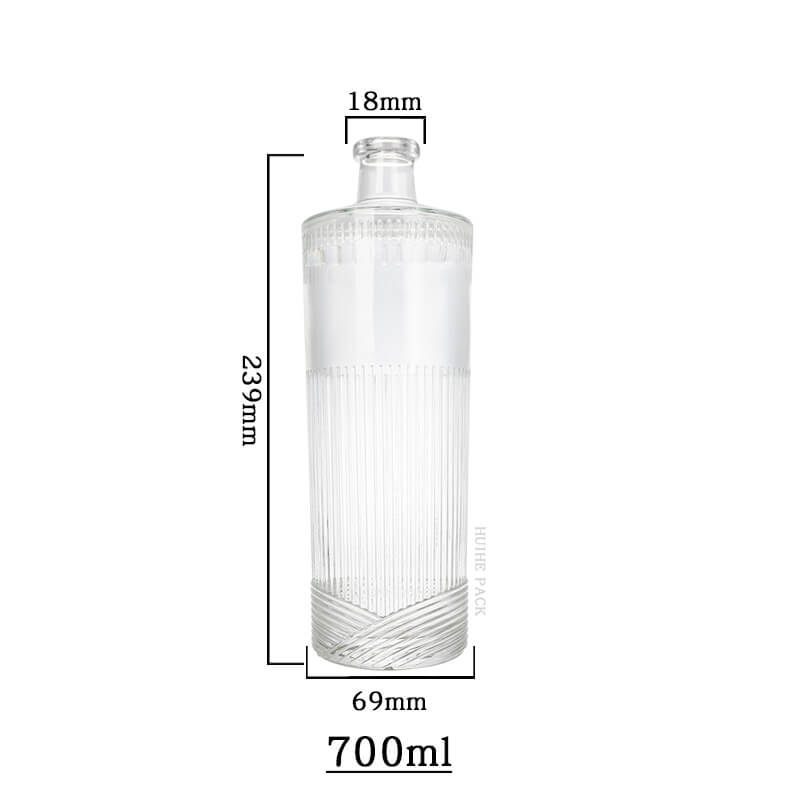 capacit&eacute; de bouteille &agrave; l'esprit &agrave; rayures cylindriques