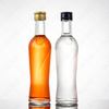 Bouteilles d'alcool miniatures rondes en verre transparent de 50 ml, vente en gros d'usine