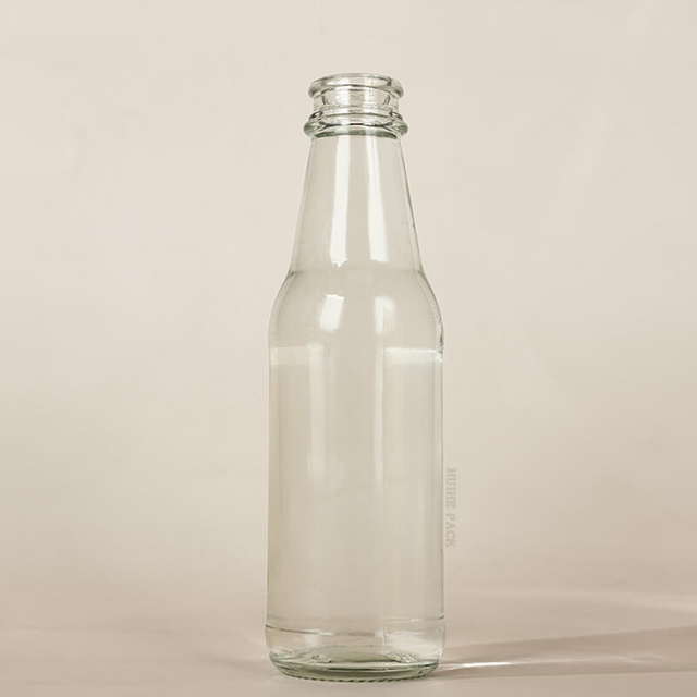 Bouteille de boisson en verre transparent de 375 ml pour la limonade au jus de Kombucha