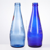 Bouteille d'eau en verre bleu cobalt de 325 ml avec couvercle &agrave; vis