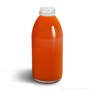 Emballage de bouteille en verre de smoothie de jus clair vide de 16 oz