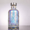 Floral &eacute;labor&eacute; - bouteille d'alcool en verre inspir&eacute; avec cou &eacute;pais