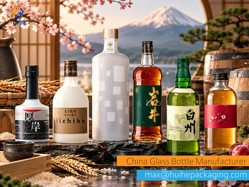 Emballages en verre pour whisky et shochu japonais pour l