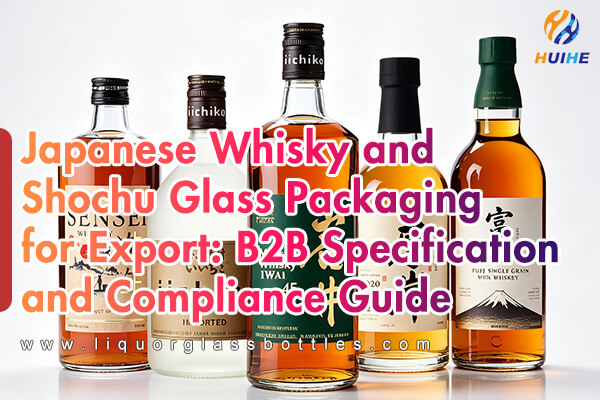 Emballages en verre pour whisky et shochu japonais pour l
