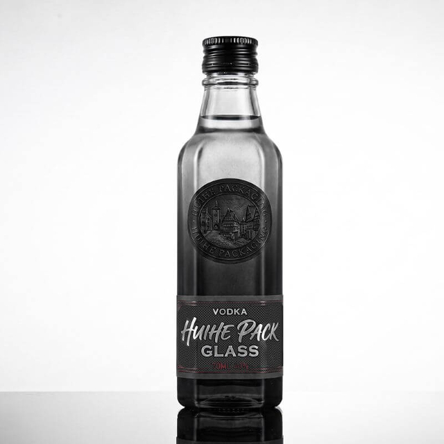 Mini bouteille d'alcool au design moderne de 50 ml avec bouchon &agrave; vis en vrac